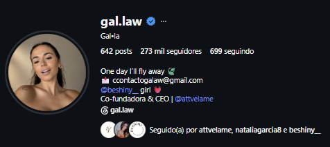 Gal Law Instagram profile